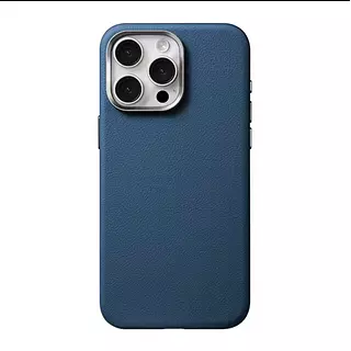 Case Diseño Cuero Magsafe Azul Iphone 14plus