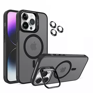 Case Magsafe Negro Mate Protector Cámaras Iphone 16pro+