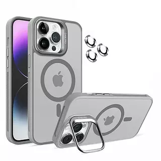 Case Magsafe Gris Mate Protector Cámaras Iphone 16pro+