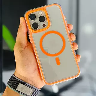 Case 360 Magsafe Antishok Borde Naranja Iphone 12pro+