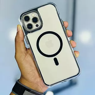 Case 360 Magsafe Antishok Borde Negro Iphone 12/12pro
