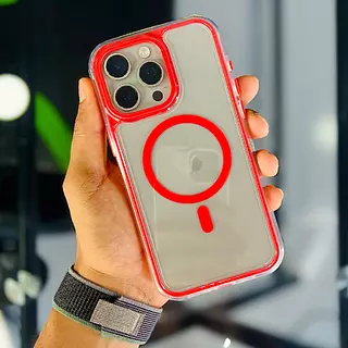 Case 360 Magsafe Antishok Borde Rojo Iphone 12pro+