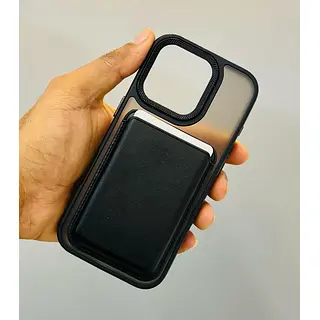 Case Magsafe Tarjetero En Cuero Negro Iphone 11