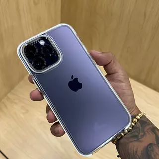 Case Transparente Borde Blanco Iphone 14pro+