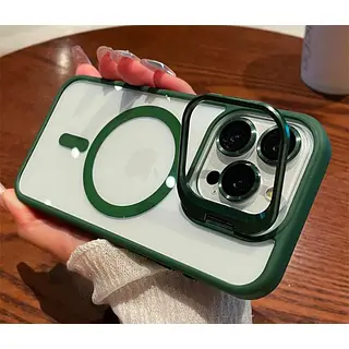 Case Magsafe Borde Verde Protector Cámaras Iphone 11