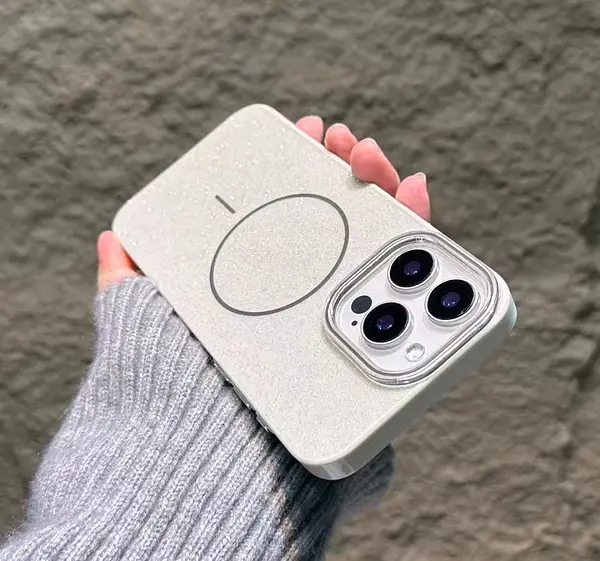 Case Magsafe Antishok Brillante Blanco Iphone 16pro+
