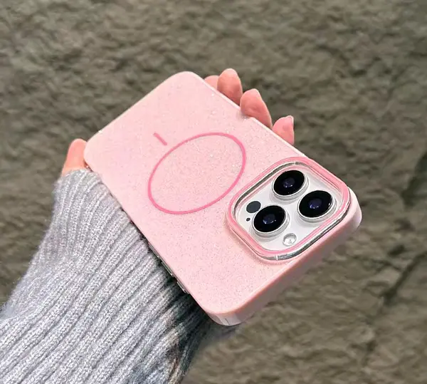 Case Magsafe Antishok Brillante Rosado Iphone 15pro+