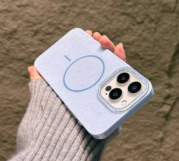 Case Magsafe Antishok Brillante Azul Iphone 15pro+
