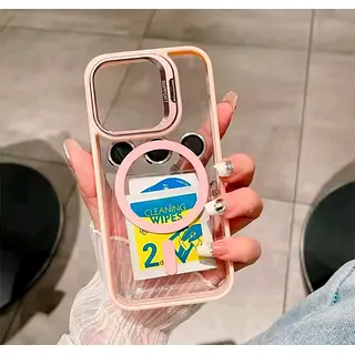 Case Magsafe Borde Rosado Protector Cámaras Iphone 15