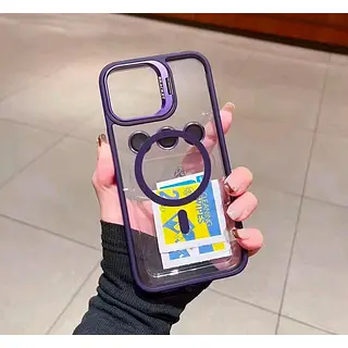 Case Magsafe Borde Morado Protector Cámaras Iphone 14pro