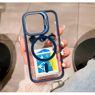 Case Magsafe Borde Azul Protector Cámaras Iphone 13pro+