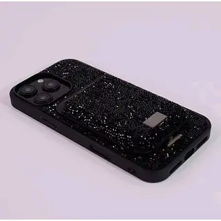 Case Diseño Swarovski Tarjetero Gris Iphone 13 Pro+