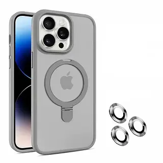 Case Magsafe Gris Mate Soporte Iphone 12