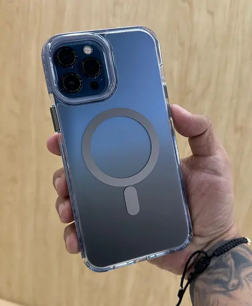 Case Borde Gris Mate Magsafe Iphone 13pro+