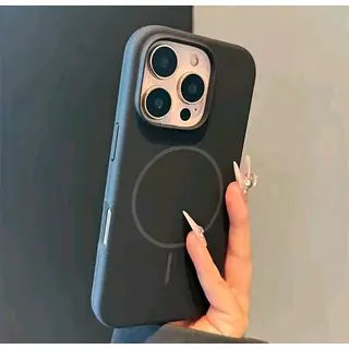Silicon Case Magsafe Negro Iphone 16
