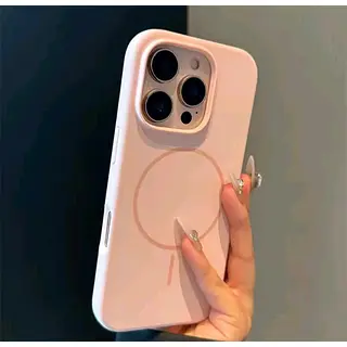 Silicon Case Magsafe Rosado Iphone 16pro+