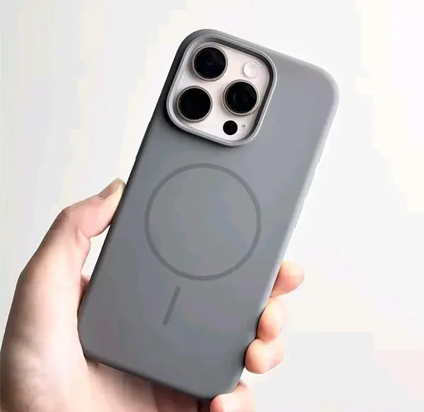 Silicon Case Magsafe Gris Iphone 16pro+