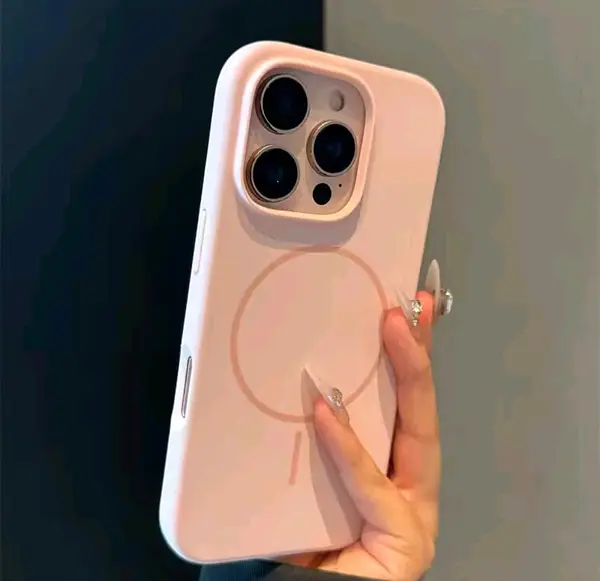 Silicon Case Magsafe Rosado Iphone 14pro+
