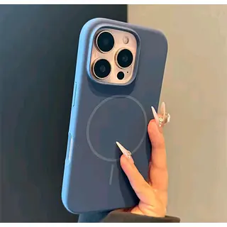 Silicon Case Magsafe Azul Iphone 13pro+