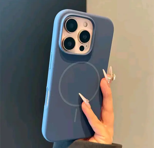 Silicon Case Magsafe Azul Iphone 15