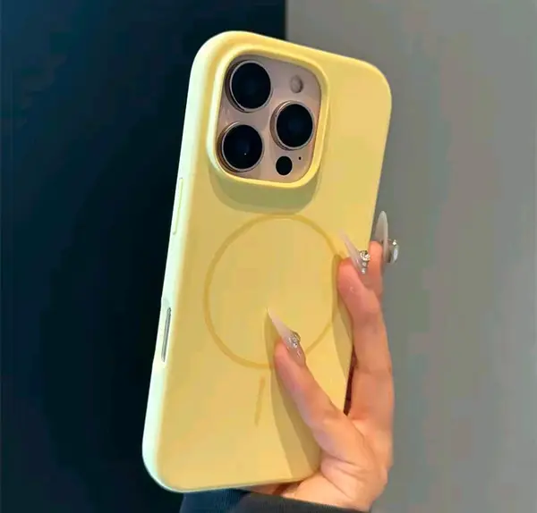 Silicon Case Magsafe Amarillo Iphone 15