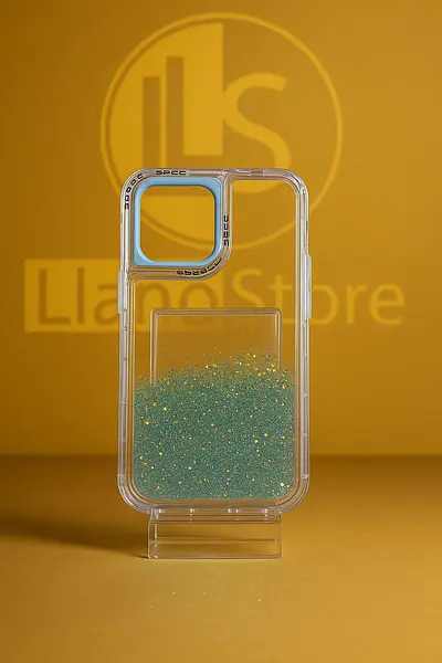 Case Transparente 360° Escarcha Azul Iphone 16pro+