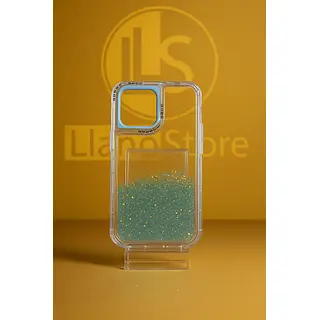 Case Transparente 360° Escarcha Azul Iphone 13